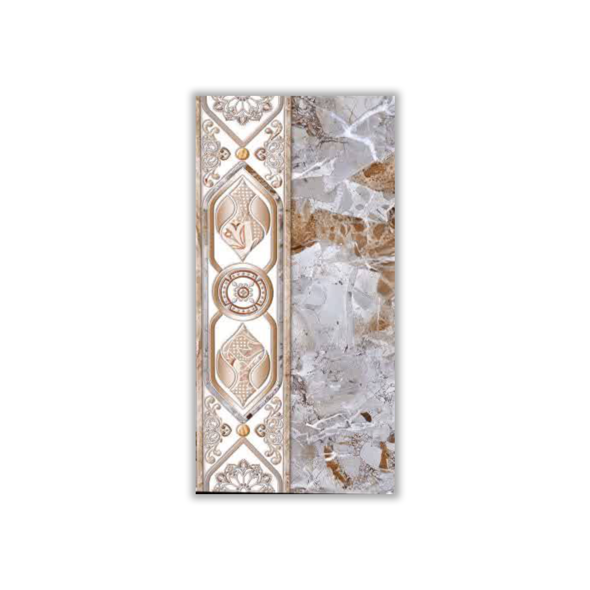 Alina 6 Decor - 30x60 cm, Whitebody, 9, ‌BIIa (3-6%), Glossy