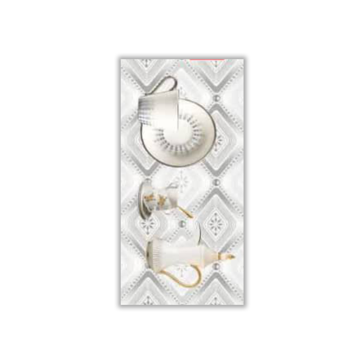 Dina Gray Decor1 - 30x60 cm, Whitebody, 9, ‌BIIa (3-6%), Glossy