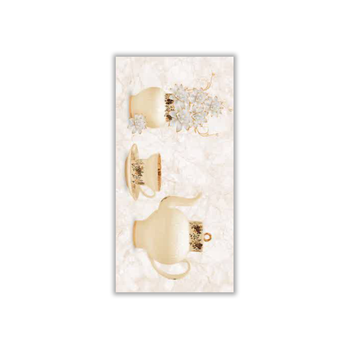 Afroz Cream Decor - 30x60 cm, Whitebody, 9, ‌BIIa (3-6%), Glossy
