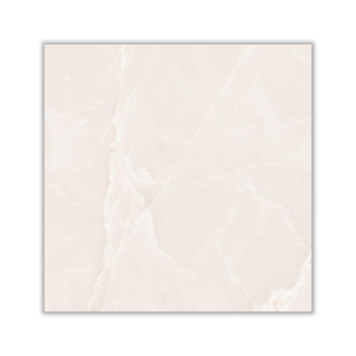 Damona Cream - 80x80 cm, Porcelain, 11, ‌BIa (0-0.5%), Glossy