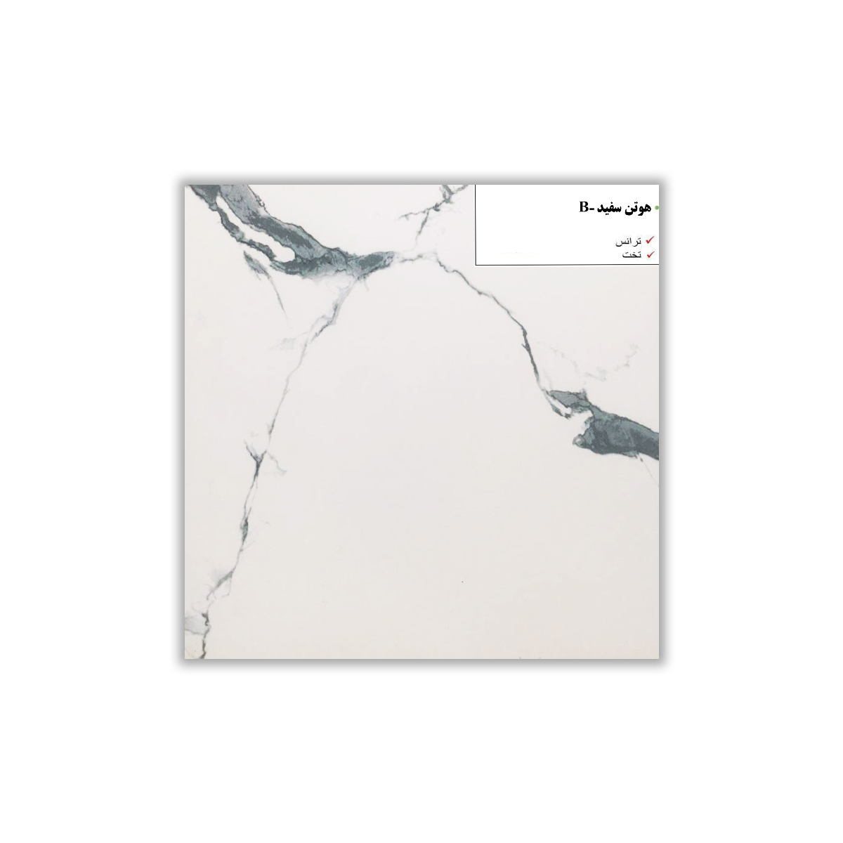 Hotan White - 30x30 cm, Whitebody, 9.5, ‌BIIb (6-10%), Glossy